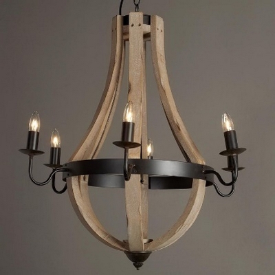 Wine Barrel Chandelier